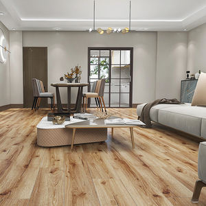 Plancher LVT en <span class=keywords><strong>PVC</strong></span> brun clair semblable à du bois, imperméable, ignifuge, écologique, installation par verrouillage par clic pour espaces <span class=keywords><strong>de</strong></span> vie modernes - Product Image 1