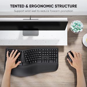 MEETION DirectorC Ergonómico 2,4G Inalámbrico Recargable Teclado y Ratón Teclados Multimedia - Product Image 4