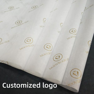 Papier d'emballage en tissu pour vêtements, personnalisé avec logo imprimé, 100 pièces, biodégradable, recyclable, avec revêtement - Product Image 4