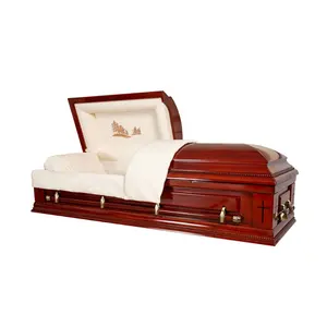 Wooden Coffin NO 1 Funeral Supplier Casket Make Excellent Funeral Home Cemetery Hot Sale Coffin