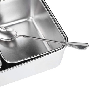 Serveur de <span class=keywords><strong>condiments</strong></span> divisé Boîte d'assaisonnement Stockage des assaisonnements Boîte à épices Boîte à bento en métal japonais en acier inoxydable - Product Image 6
