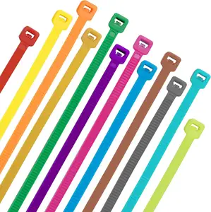 150mm-350mm Self-Locking color zip tie Removable Nylon Ribbon Decorative Christmas Tree UV Cable Ties