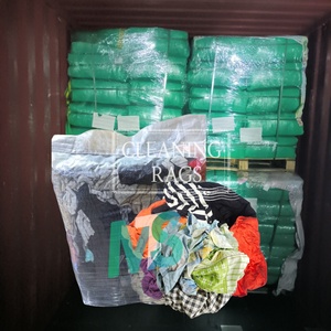 Industrial Use Mixed Color Reclaimed T-Shirt Rags High Cotton Wiping Rags Recycled for Cleaning - Product Image 1