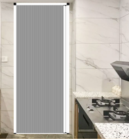 Porte coulissante pliante moderne en alliage d'aluminium alvéolé, sans rail, invisible, pour hôtel, salle de bain, cuisine, chambre, balcon
