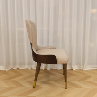Ensemble de salle à manger convertible classique et contemporain, table et chaises en bois haut de gamme, blanc champagne, mobilier moderne et simple
