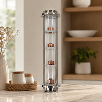 Colonne de distillation en verre de 2 pouces, installation facile, vente directe usine Towin, accessoires d'équipement de distillation, prix compétitif