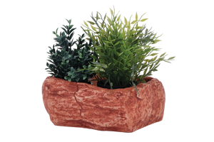 Maceta de <span class=keywords><strong>resina</strong></span> con aspecto de piedra, maceta para jardín exterior, maceta <span class=keywords><strong>rectangular</strong></span> con textura de roca natural para decoración de patio y jardín. - Product Image 5