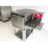 Peralatan Pembuat Pizza Profesional Oven Pizza Konveyor Penggerak Sabuk Kompak