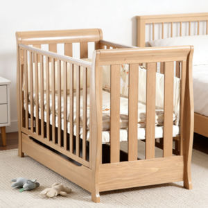 Cuna Moderna Multifuncional para Bebé, Segura y Ecológica, de Madera de Pino Sólido, para Hospital, Sala de Estar - Product Image 1