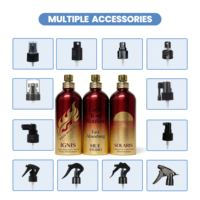 Bouteille vide en aluminium électroplaqué sur mesure 100 ml, emballage métallique pour parfum, liquide anti-moustiques, usage enfant