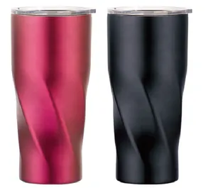 Tumbler Stainless Kualitas Tinggi 24 Oz dengan Bodi Terpilin Deboss