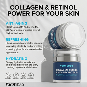 Crema Idratante Anti-Età Giorno e Notte Personalizzata con Collagene, Retinolo e <span class=keywords><strong>Acido</strong></span> <span class=keywords><strong>Ialuronico</strong></span> per Viso, Collo e <span class=keywords><strong>D</strong></span>écolleté - Product Image 4
