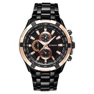 Nouvelle montre chronographe multifonction tendance pour homme, bracelet en acier inoxydable, étanche, montre sport à quartz avec aiguilles lumineuses - Product Image 1