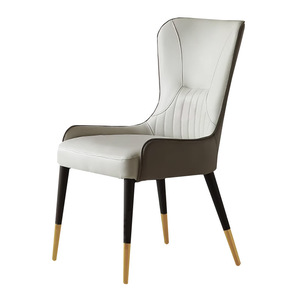 Modern Minimalist Dining Chair With <b>Backrest</b> Light Gray Brown Color For Home Restaurant Hotel Use JKS - Product Image 5