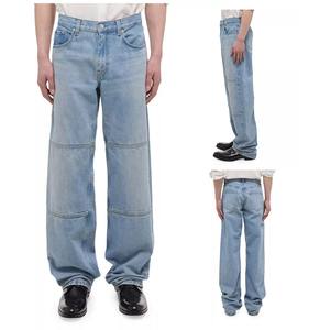 Pantalones Vaqueros de Mezclilla para Hombre, de Alta Calidad, Tejidos, Lavados, Transpirables, Casuales, Rectos, con Múltiples Bolsillos, Personalizados - Product Image 1