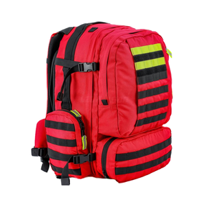 Grand sac à dos de traumatologie robuste rouge EMS médical tactique premiers soins résistant à l'eau fermeture à glissière en nylon durable - Product Image 2