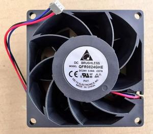 Ventilador de Refrigeración Del---<span class=keywords><strong>ta</strong></span> Nuevo, Compatible con el Conector de Accionamiento de Inversor Schneider QFR0824GHE-CE76, DC24V 0.60A, 80mm*80mm*38mm, 2500 RPM - Product Image 6