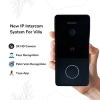 Hiwink Smart Doorbell Poe Interphone de porte Cat6 Système d'interphone avec capteur de présence humaine Reconnaissance de la paume Tuya App Muti Moniteurs