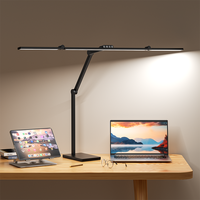 Lampe de bureau professionnelle pour architecte, réglable, à double bras, LED, pour dessin, design, studio, plans et travaux.