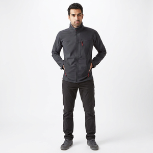 Softshell Jacket with Stand Collar <b>Canvas</b> Fabric Waterproof Premium Quality OEM/ODM Service Lightweight Front Logo Men's Autumn - Product Image 1