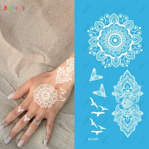 Custom New Style Special Wedding White Temporary Tattoo Henna