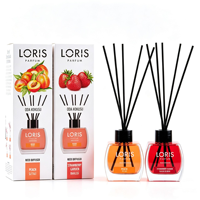 Diffuseur de parfum en cachemire Winter Fig, parfum longue durée dans un cylindre en verre en forme de fleur, coffret cadeau