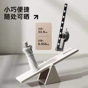 Suction Cup Clothes Rack Wall Mounted Foldable Telescopic Drying Rod For Indoor Balcony Use - Product Image 4