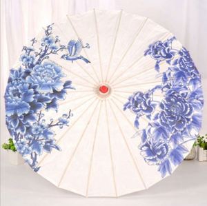 Japanese Chinese <b>Ceiling</b> Decoration Craft Dance Props Parasols Handmade <b>PVC</b> Cloth Umbrella 84cm Diameter Customized Color - Product Image 3
