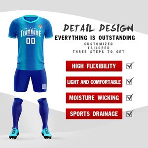 Camiseta de Fútbol Personalizada con Nombre del Equipo, Número y Logotipo, Cuello en V, Absorbe la Humedad, Uniforme Unisex para Adultos - Product Image 2