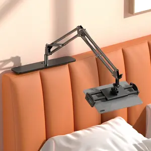 Innovation Clip-free Enhanced Stability Hidden Bedside Retractable Mobile Phone Stand Tablet Holder For Sofa Bed