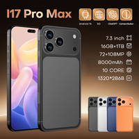 Versión Global I17 Pro Max 5G, Funda para Teléfono Inteligente, Deca Core HD LTE 5G, Teléfono Inteligente de 16GB+1TB, Desbloqueado, Doble SIM, Teléfonos Móviles
