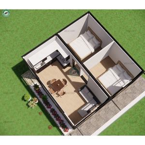 Conception de <span class=keywords><strong>petite</strong></span> <span class=keywords><strong>maison</strong></span> de 36 m², 2 chambres, 1 salon, avec auvent, meubles entièrement intégrés, <span class=keywords><strong>maison</strong></span> conteneur à vendre - Product Image 4