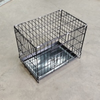 Vente en gros directe usine : Grande cage pour animaux de compagnie en fil métallique d'acier inoxydable avec plateau en plastique et fermeture à boucle