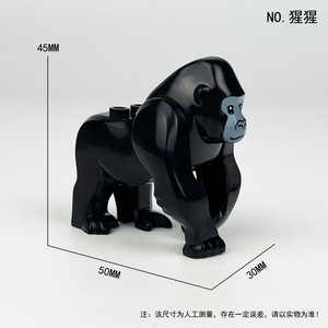 Blocchi di Costruzione in Plastica MOC a Forma di Animali: Elefante, Scimpanzé, Cammelli, Alce, Modello Educativo Fai-da-Te per Bambini e Bambine - Product Image 4