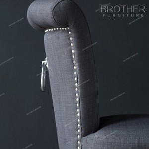 El estilo francés antiguo anillo tapizado de sillas de comedor - Product Image 4