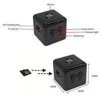 Mini Cámara WiFi CMOS, DVR Inalámbrico, Cámara de Vigilancia, Detección de Movimiento, Visión Nocturna, Ángulo de 120°, Seguimiento Inteligente, 256GB, ABS