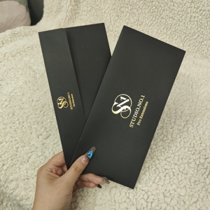 Phong Bì Giấy Bìa Đen 250gsm Sang Trọng Cao Cấp Tùy Chỉnh In Phong Bì Giấy Logo Vàng - Product Image 5
