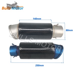 universal de fibra de carbono de escape de la motocicleta para Z1000/CBR650/MT 09/R6/GSXR 650 bicicleta de escape - Product Image 4