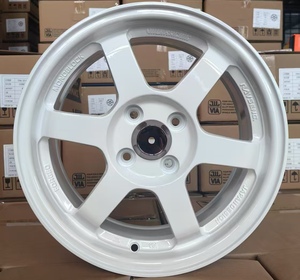 ล้อแม็กซ์สีขาวทรง TE37 ขนาด 15 16 17 18 19 นิ้ว สำหรับรถยนต์ 4 รู 100  5 รู 114.3 5 รู 112 5 รู 120 สำหรับ Honda Civic BENZ BMW  วัสดุอลูมิเนียมอัลลอย - Product Image 2