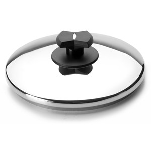 Coperchio in vetro Nova-Ladycor con manico nero per pentole 20 cm - Product Image 1