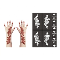 Pochoirs de tatouage temporaires en PVC de marque Moonlight, personnalisés OEM, en promotion, pour enfants, mode, henné, mehndi, art noir, pochoirs pour les mains