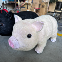 Modèle d'animal réaliste animatronique électrique de parc d'attractions, modèle de cochon en métal pour parcs à thème, centres commerciaux, parcs d'aventure