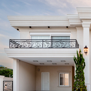 Hiện đại sang trọng ngoài trời wrought <span class=keywords><strong>s</strong></span>ắt ban công lan can Thiết kế thủ công cho lan can & tay vịn - Product Image 5