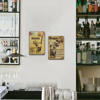 Letrero Metálico de Pared con Receta de Cóctel Cuba Mojito, Decoración para el Hogar, Bar, Pub, Cocina
