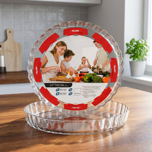 Piatto Rotondo in Vetro Borosilicato per Torte, Diametro 28cm, Capacità 1,2L (Ibili 480528) - Product Image 2