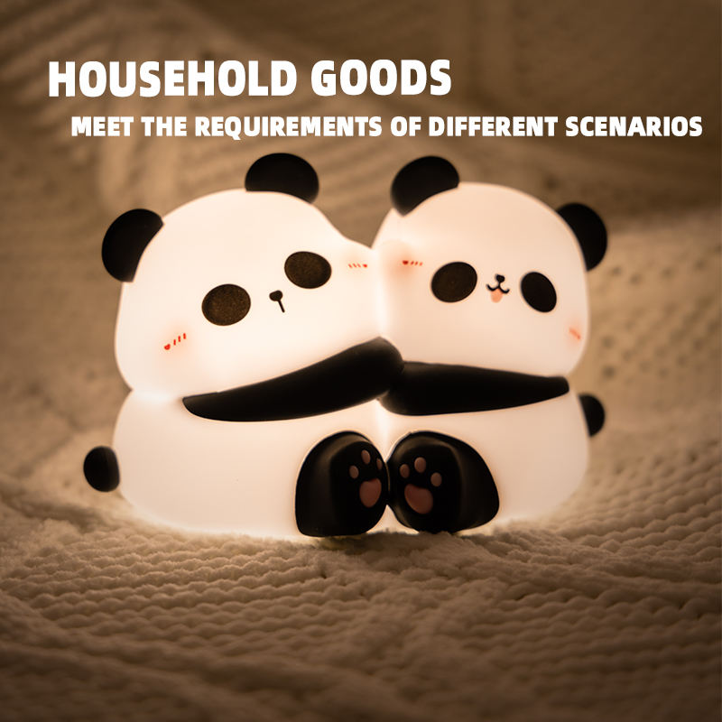 Cute Panda Night Light Soft LED Glow for Kids' Bedrooms Children Night Light