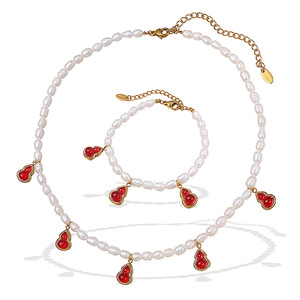 สร้อยคอมุกน้ำจืดสีขาว เกรด AA รูปหัวใจ ประดับแบบฝังขอบ สำหรับผู้หญิง ชุดเครื่องประดับสำหรับใส่ทุกวัน - Product Image 5