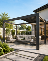 Pergola de luxe en aluminium pour l'extérieur, toit rétractable motorisé, imperméable, auvent pour villa, jardin, patio