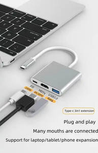 Estación <span class=keywords><strong>de</strong></span> acoplamiento 3 en 1 para tipo C USB 3,0 PD 100W cargador 4K HD <span class=keywords><strong>Convertidor</strong></span> para juegos N-Switch 3 puertos HDTV OTG HUB adaptador - Product Image 2