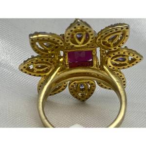 Nuevo Anillo de Lujo Más Vendido con RUBÍ y TANZANITA, Plata de Ley 925, Regalo para Fiestas, Bodas, Compromisos, Ceremonias Religiosas y Eventos - Product Image 5